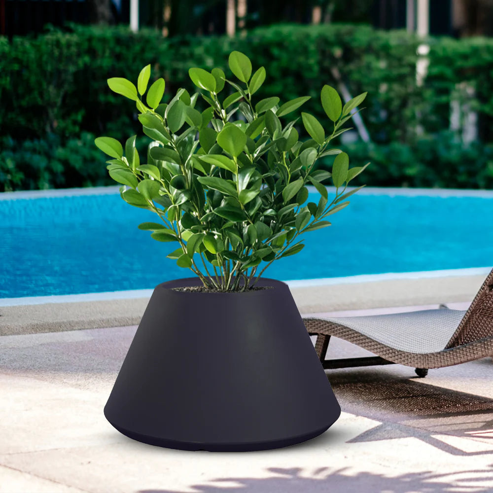 Divina Garden Stromboli bloempot conisch Ø60 x H35 cm antraciet