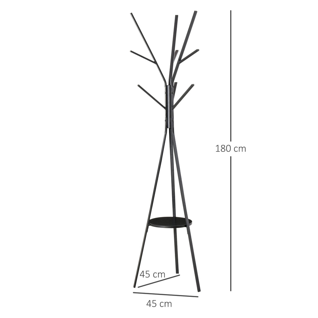 EasyComfort Staande kapstok 45x45x180 cm, zwart