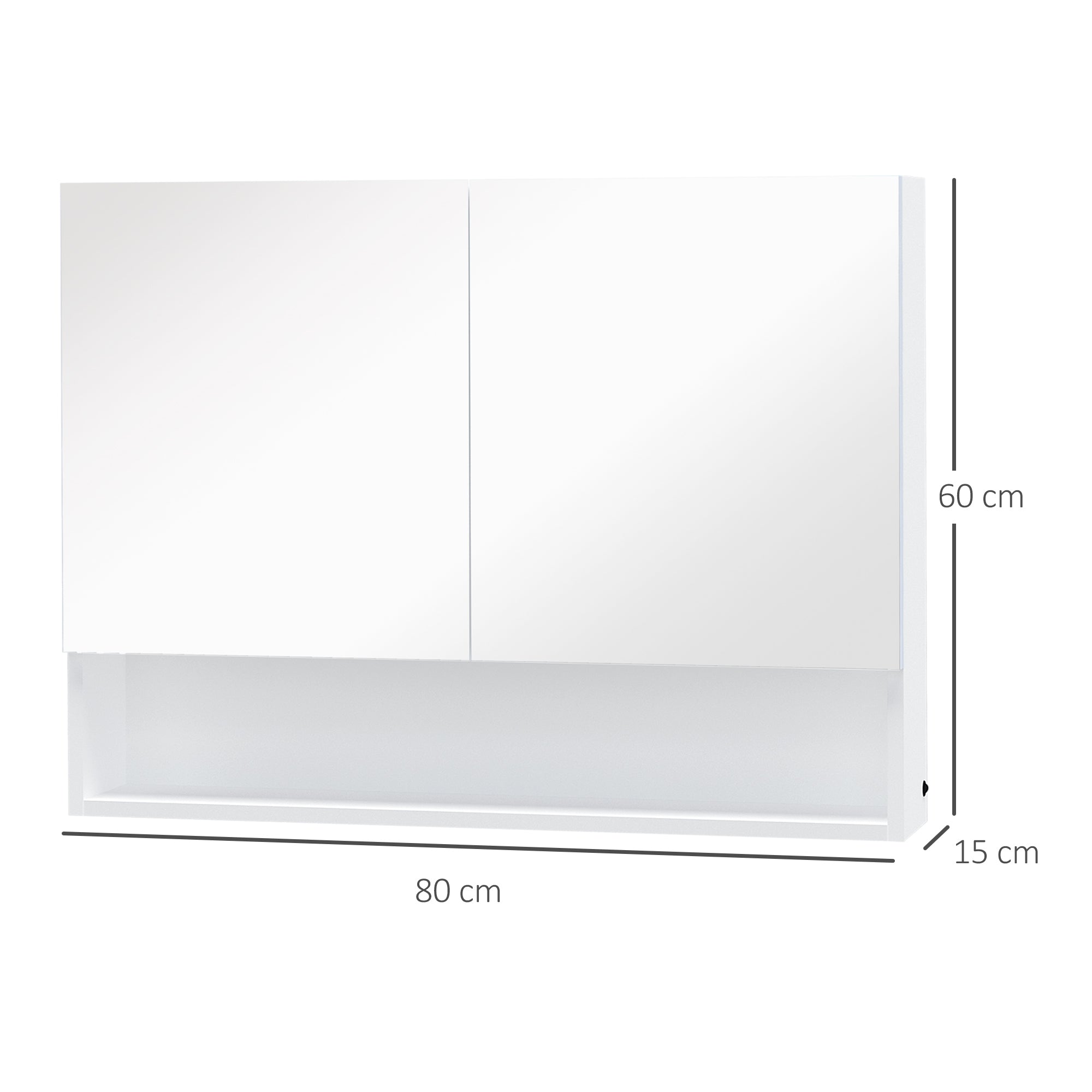 EasyComfort Spiegelkast LED 80x15x60 cm