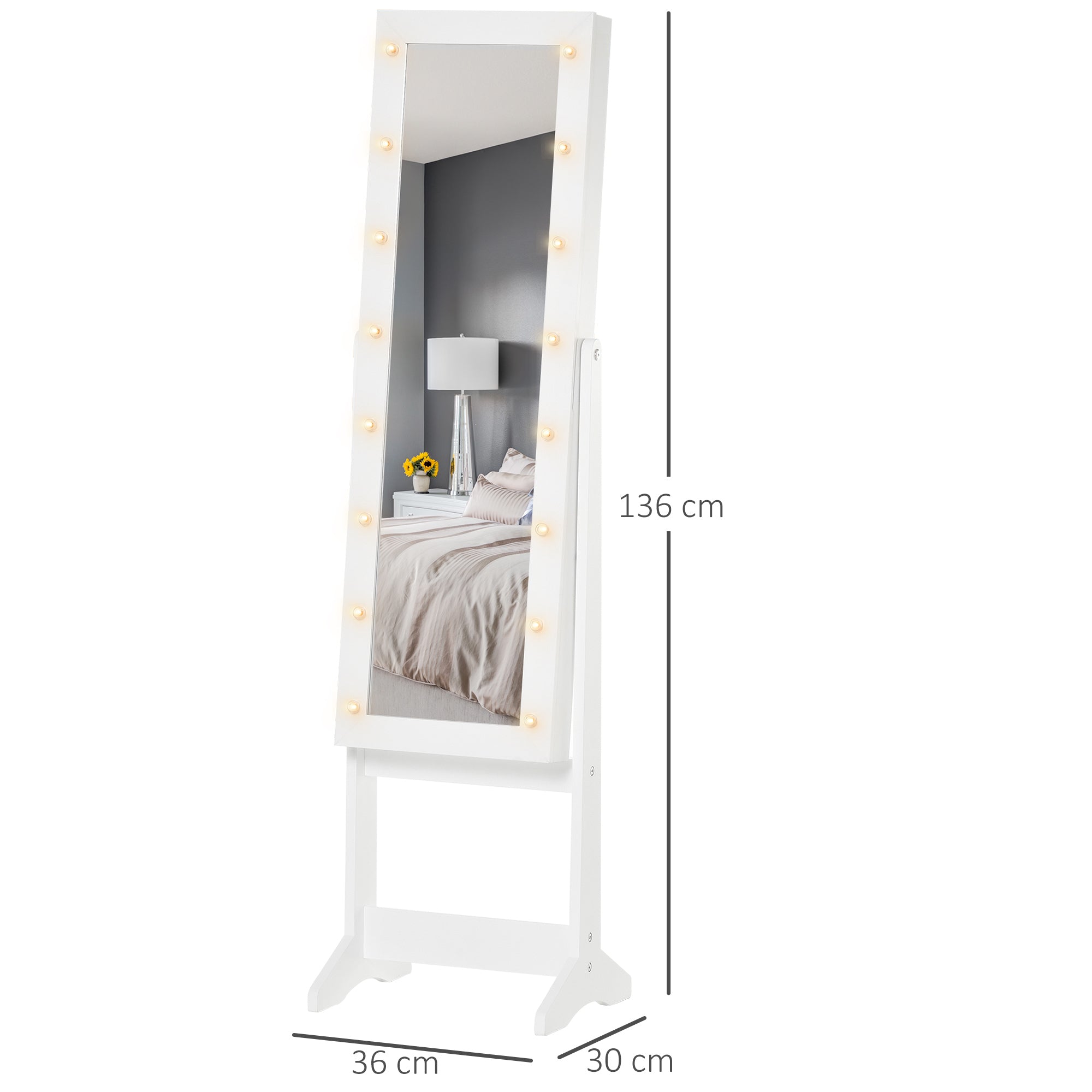 EasyComfort Armadietto Portagioie sieradekast 36x30x136 cm