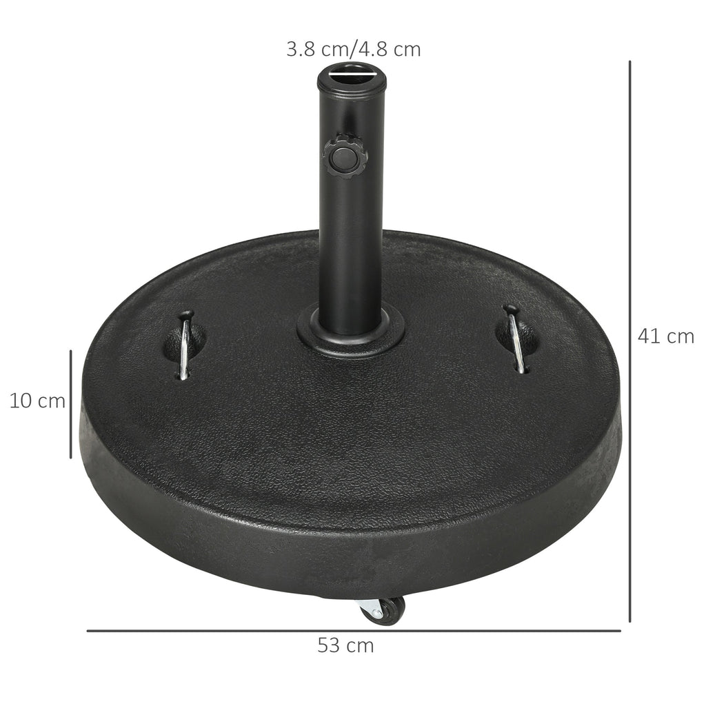EasyComfort parasolvoet 23.5 kg met 2 handgrepen en 4 wielen