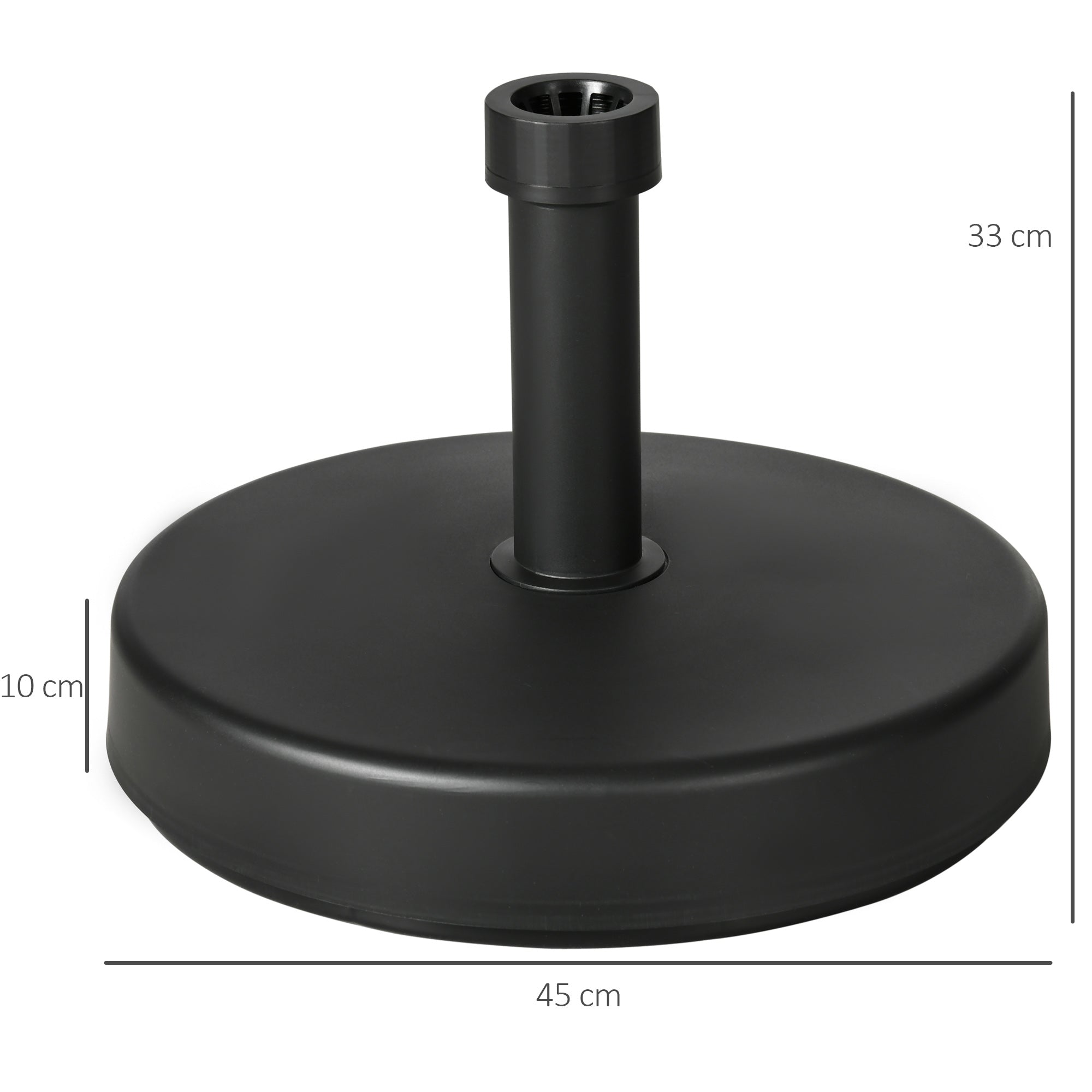 EasyComfort Base parasolvoet max. 18 kg Ø45x33 cm, zwart