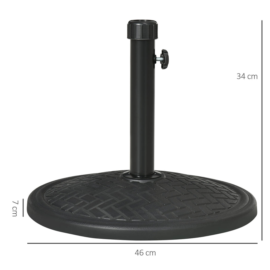 Parasolvoet 14 kg voor palen Ø32-38 mm Ø46 cm zwart