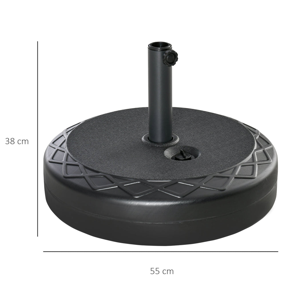 EasyComfort parasolvoet Ø55 cm voor palen Ø38/48 mm, 30 kg, zwart