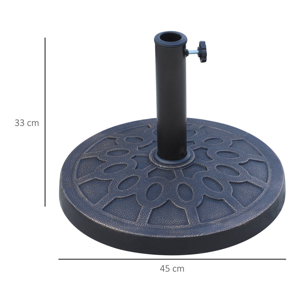 EasyComfort Parasolvoet voor ronde palen Ø38/Ø48 mm, Ø45 cm, brons