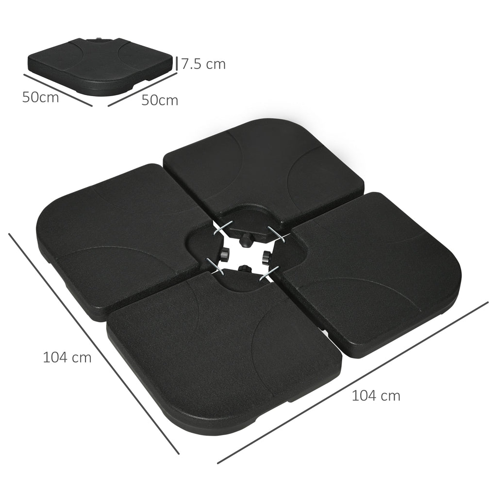 EasyComfort Base parasolvoet set 4-delig 104x104x7.5 cm