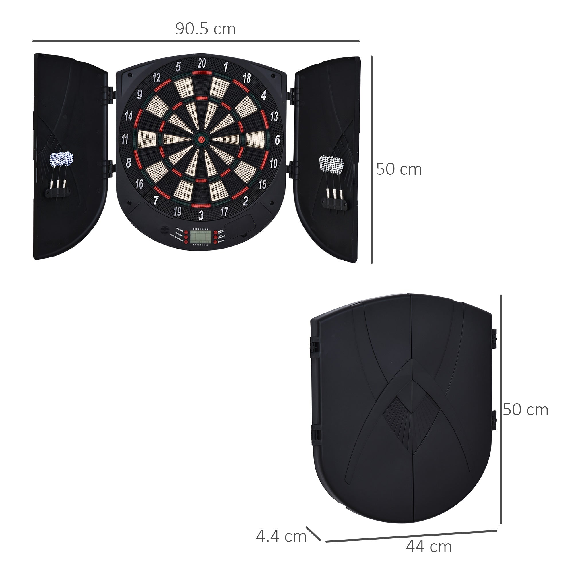 Easycomfort Bersaglio Freccette Elettronico per 8 Giocatori with 6 Freccette, Schermo LCD, 2 Porte e 26 Modalità di Gioco