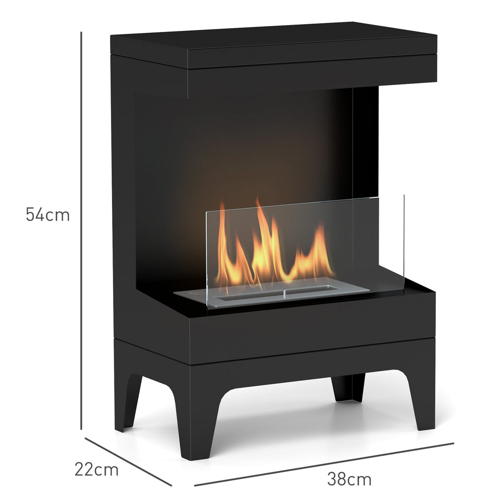 EasyComfort vrijstaande bio-ethanol haard 0.9L zwart
