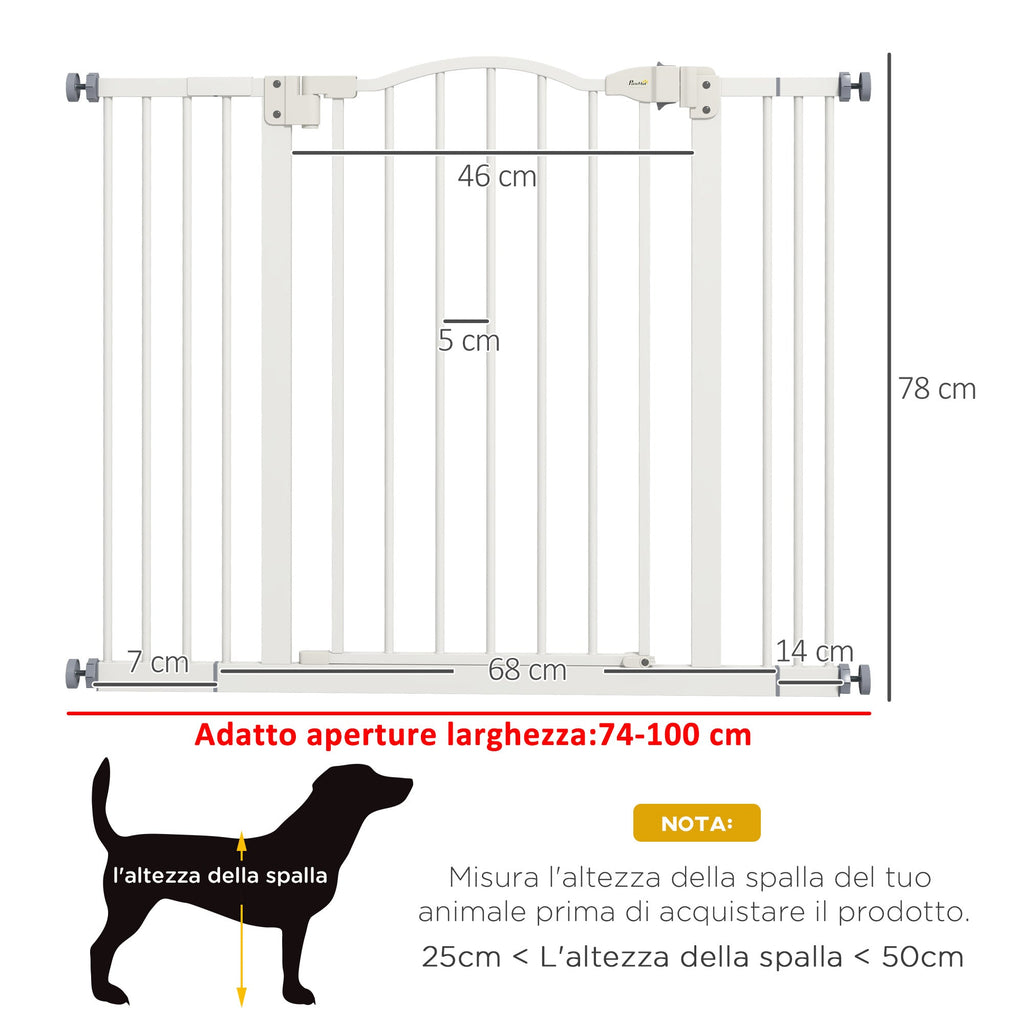 EasyComfort Cancelletto per Cani Estensibile hondenhekje 74-100x78 cm