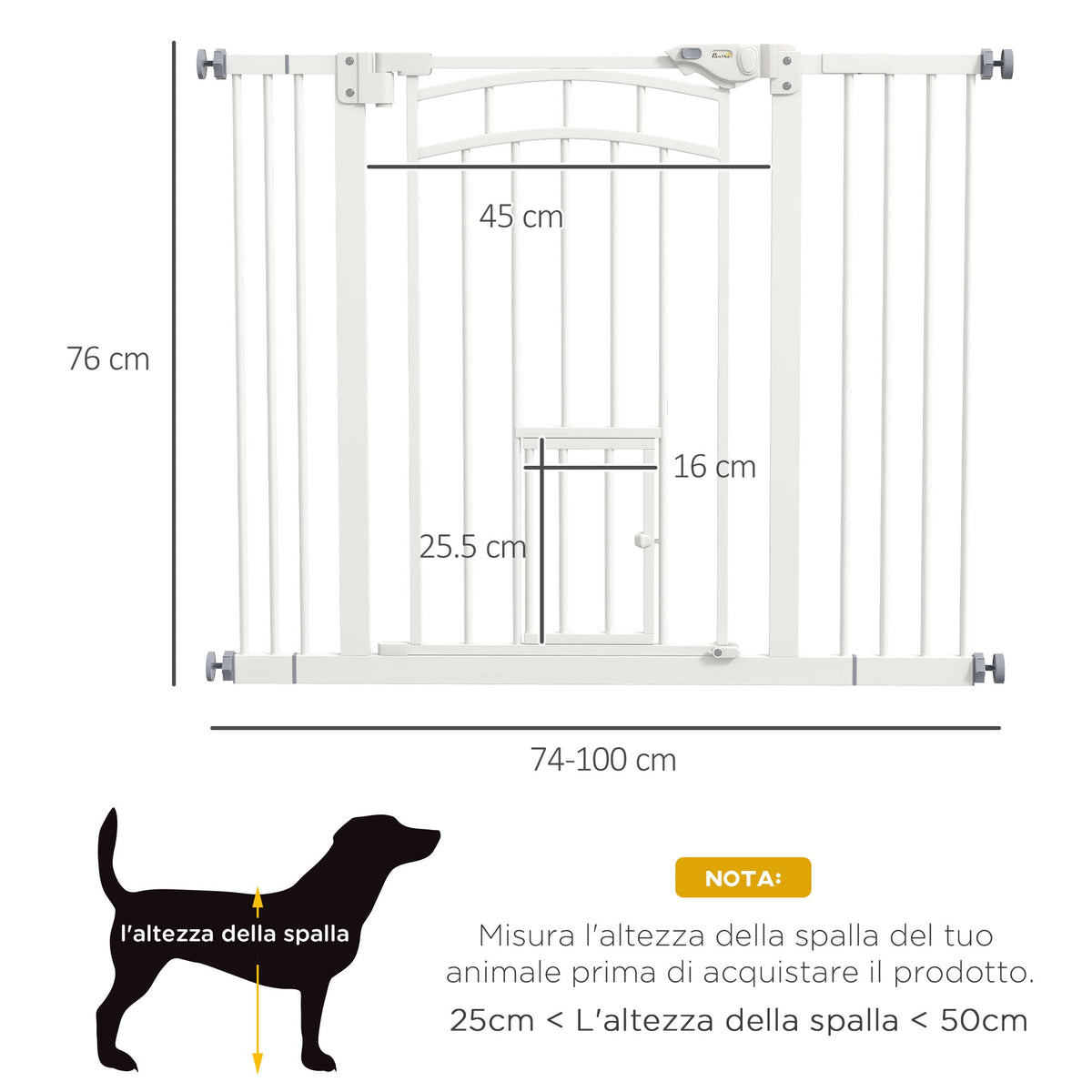 EasyComfort Veiligheidshekje voor kleine en middelgrote honden 74-100x76 cm
