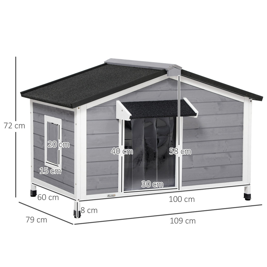EasyComfort houten hondenhok verhoogd 109x79x72 cm