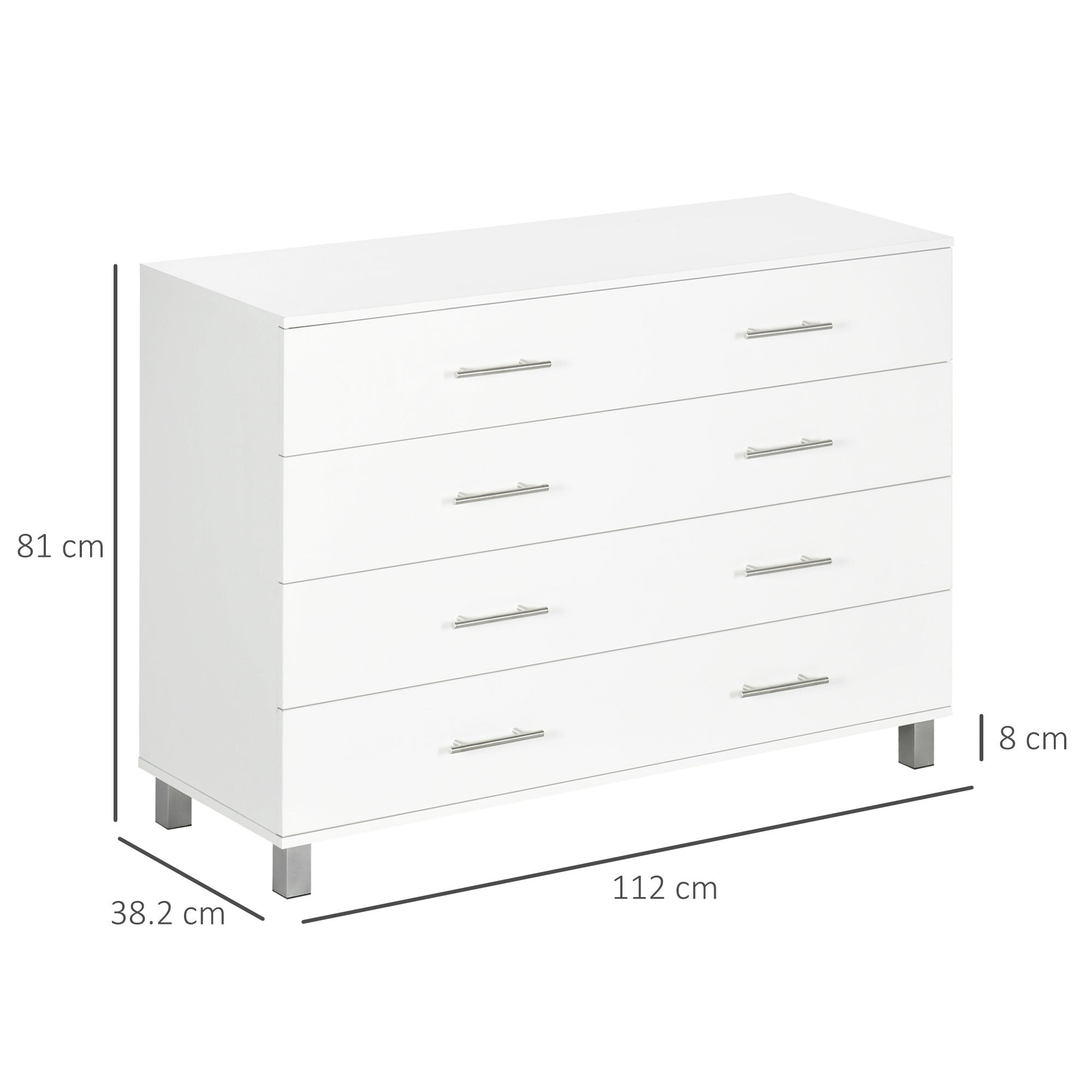 EasyComfort Ladekast 4 lades wit