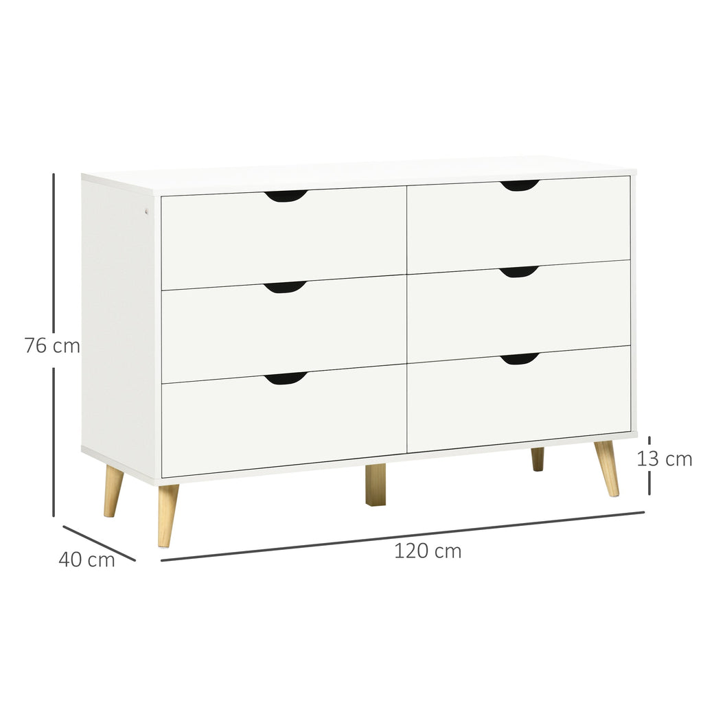 EasyComfort Cassettiera 6 lades ladekast 120x40x76 cm