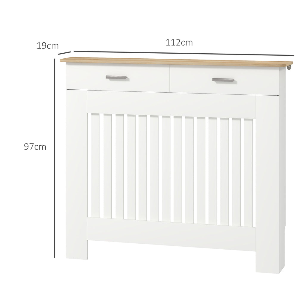 EasyComfort radiatorombouw met lade 112x19x97 cm, wit