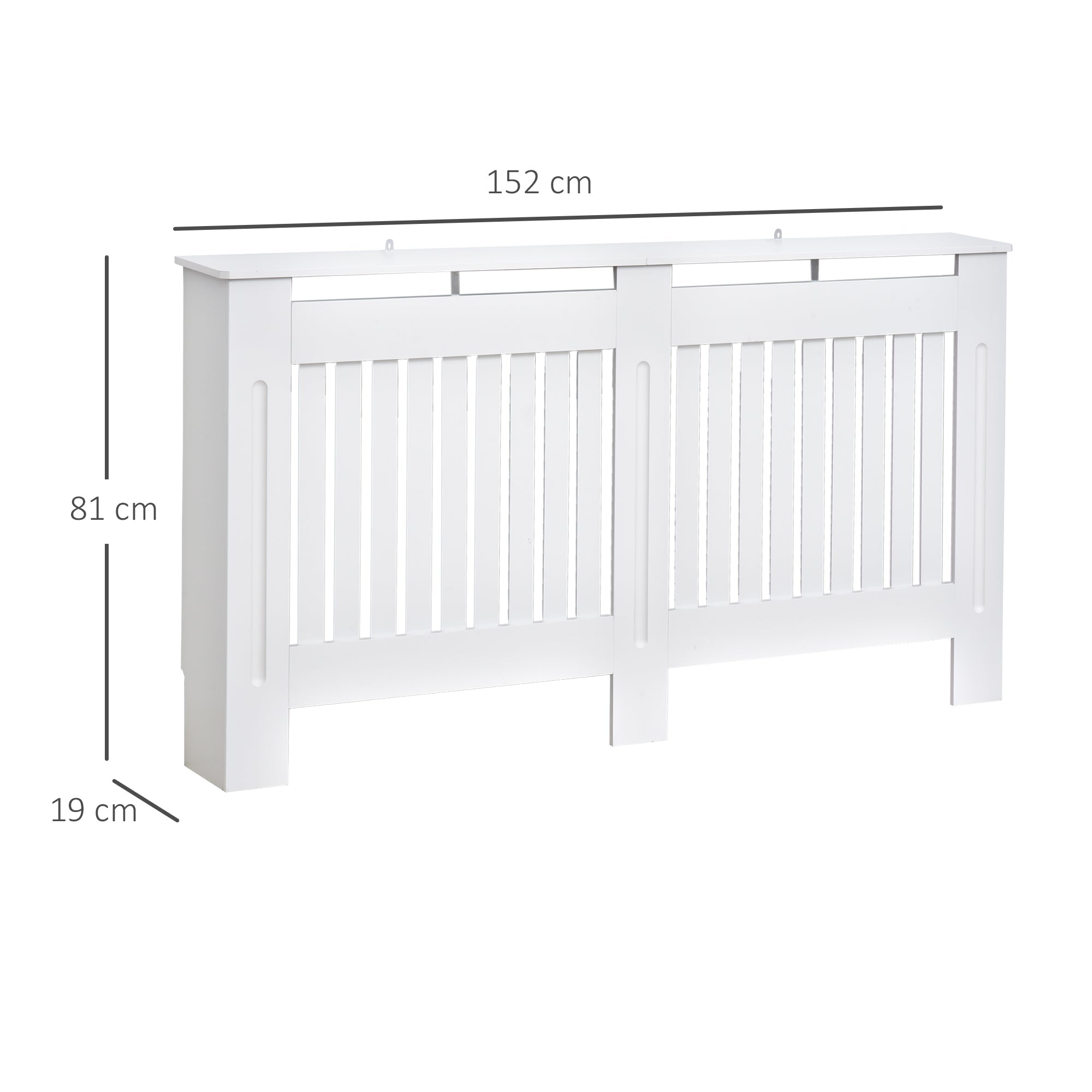 EasyComfort radiatorombouw MDF 152x19x81 cm wit