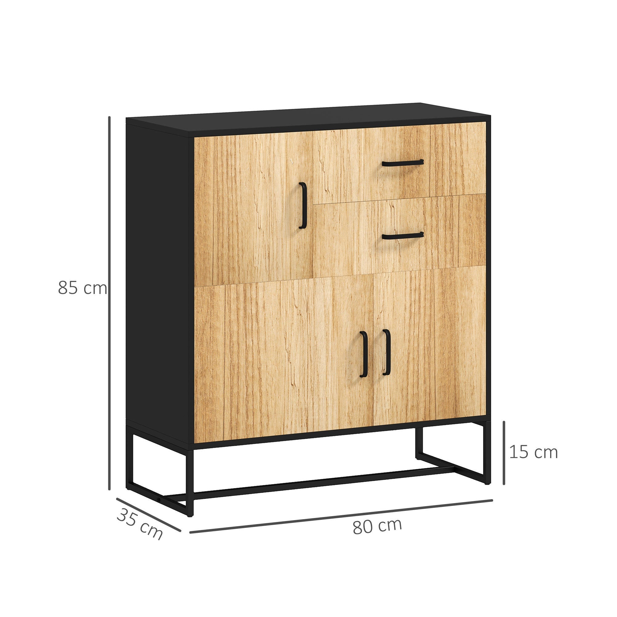 EasyComfort Credenza Moderna dressoir 3 kasten + 2 lades 80x35x88 cm