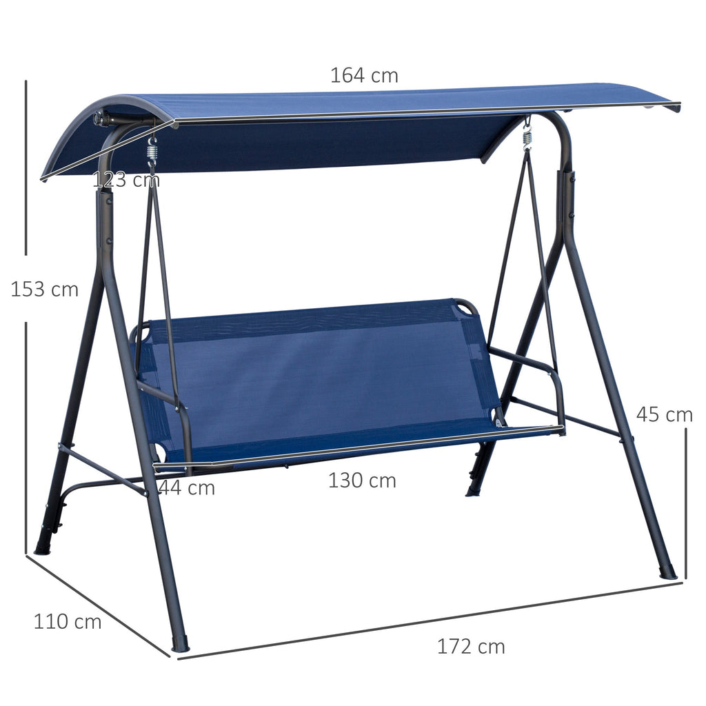 EasyComfort Dondolo da Giardino 3-zits tuinschommel, verstelbaar zonnedak
