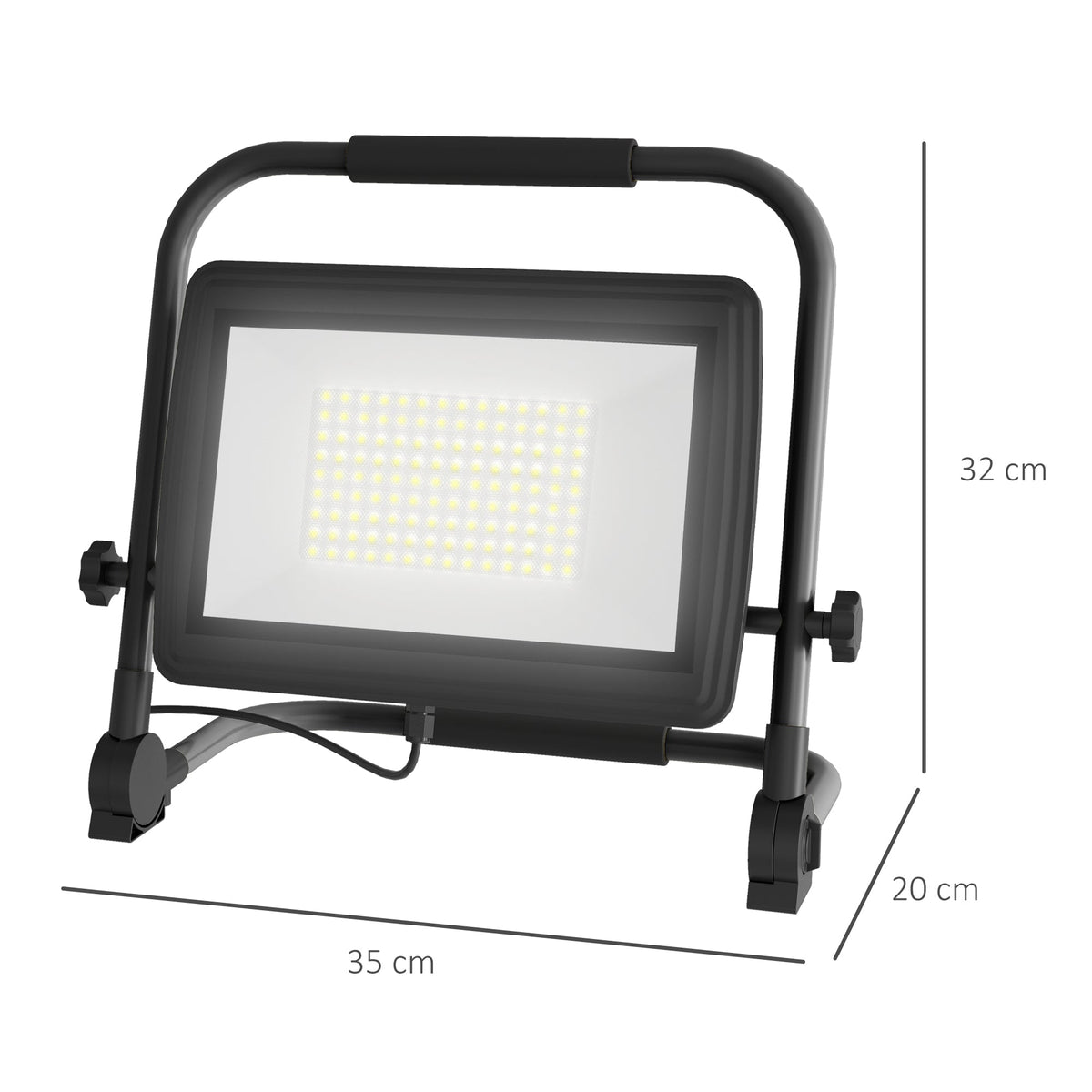 EasyComfort LED-werklamp 6500K 100W, 8500 lm, draaibare kop