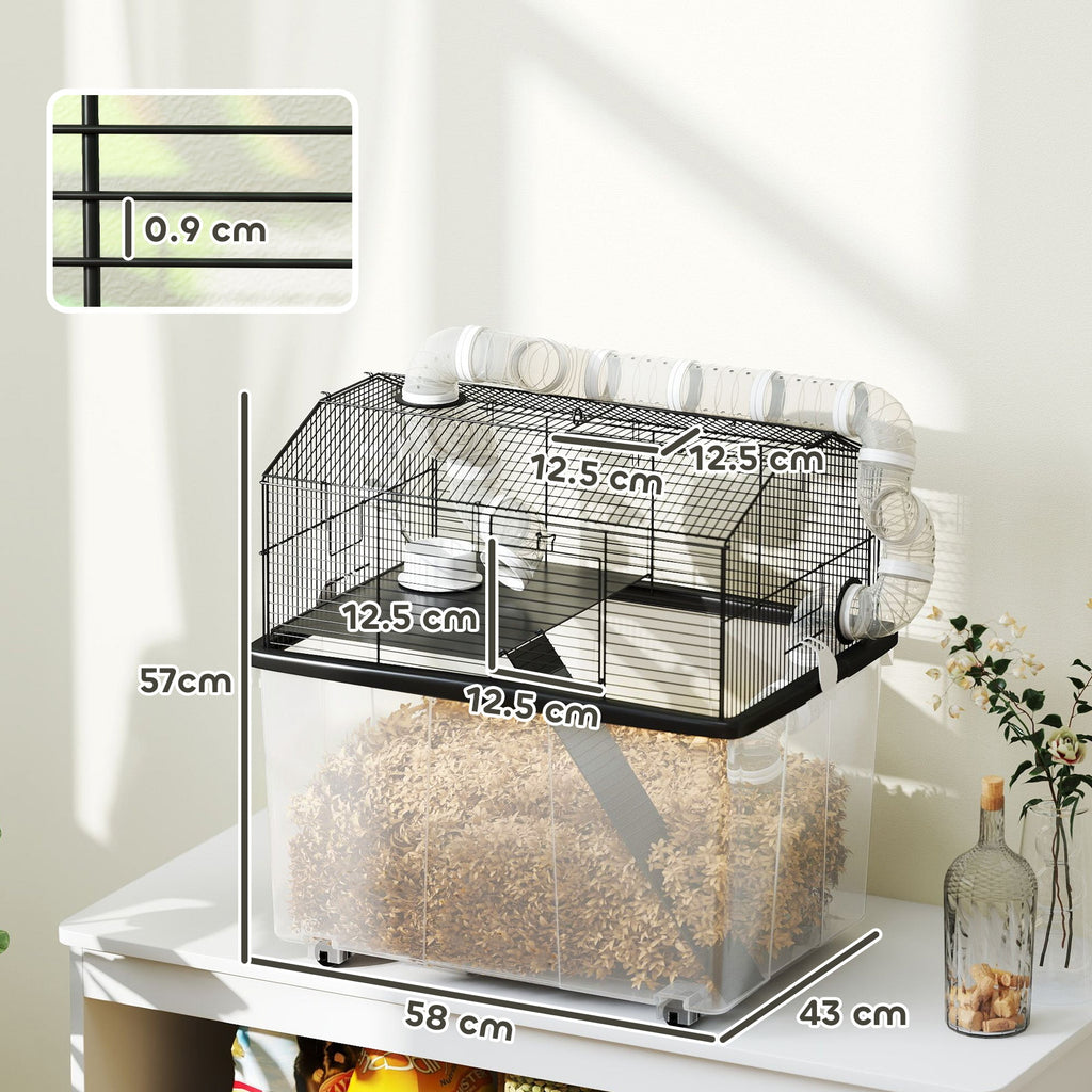 EasyComfort Hamsterkooi 2 verdiepingen 58x43x57 cm