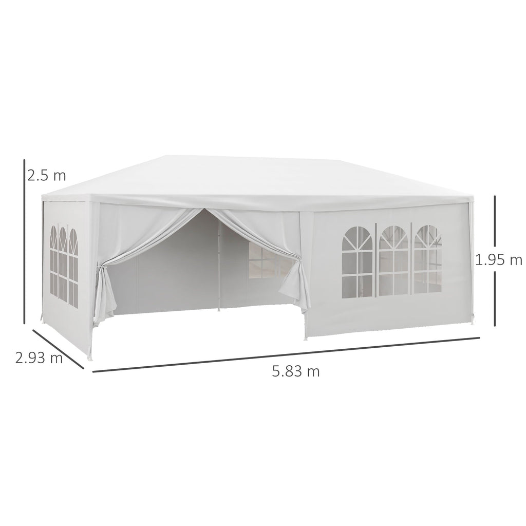 EasyComfort Gazebo 6x3 m partytent met verwijderbare zijwanden