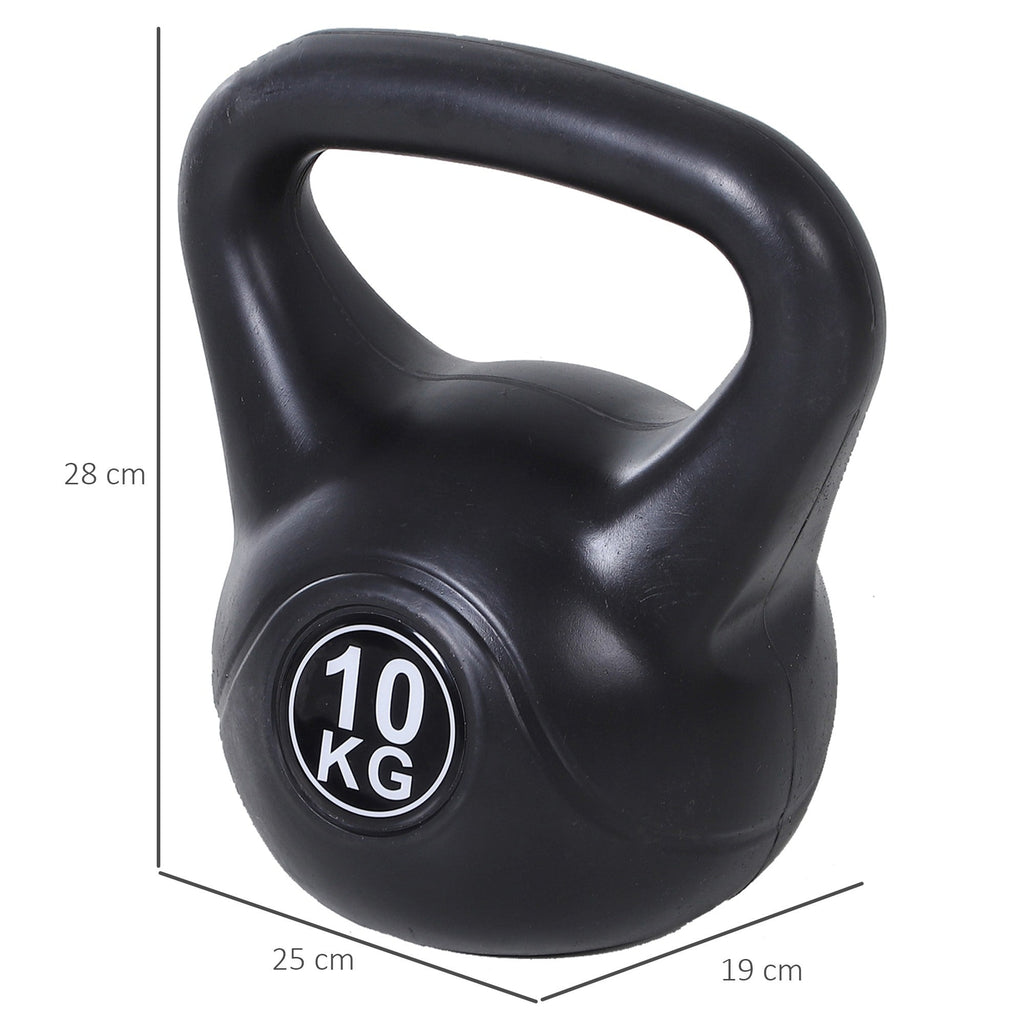 Easycomfort Kettlebell da 10 kg per Sport e Fitness in PVC with Sabbia e Maniglia Liscia Anti-Sfregamento