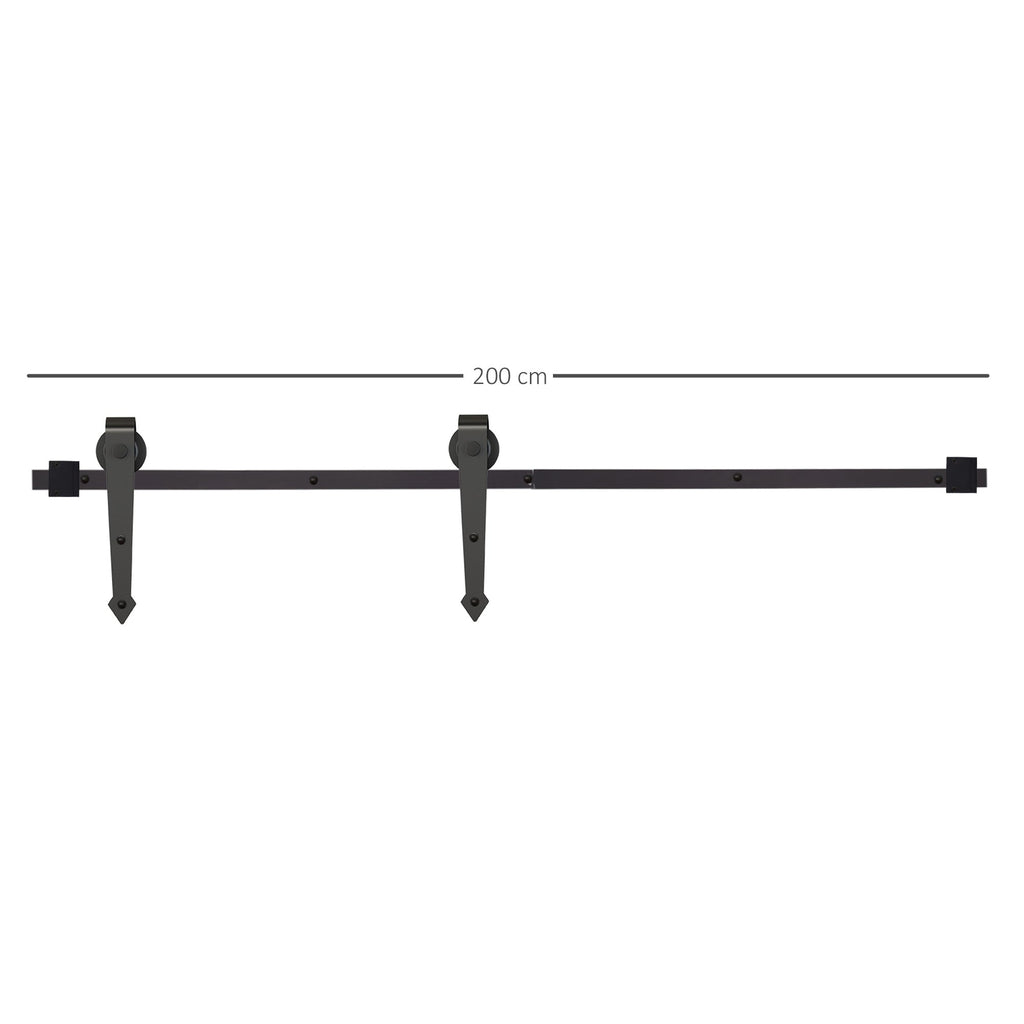 EasyComfort schuifdeursysteem 200 cm zwart (100 kg)
