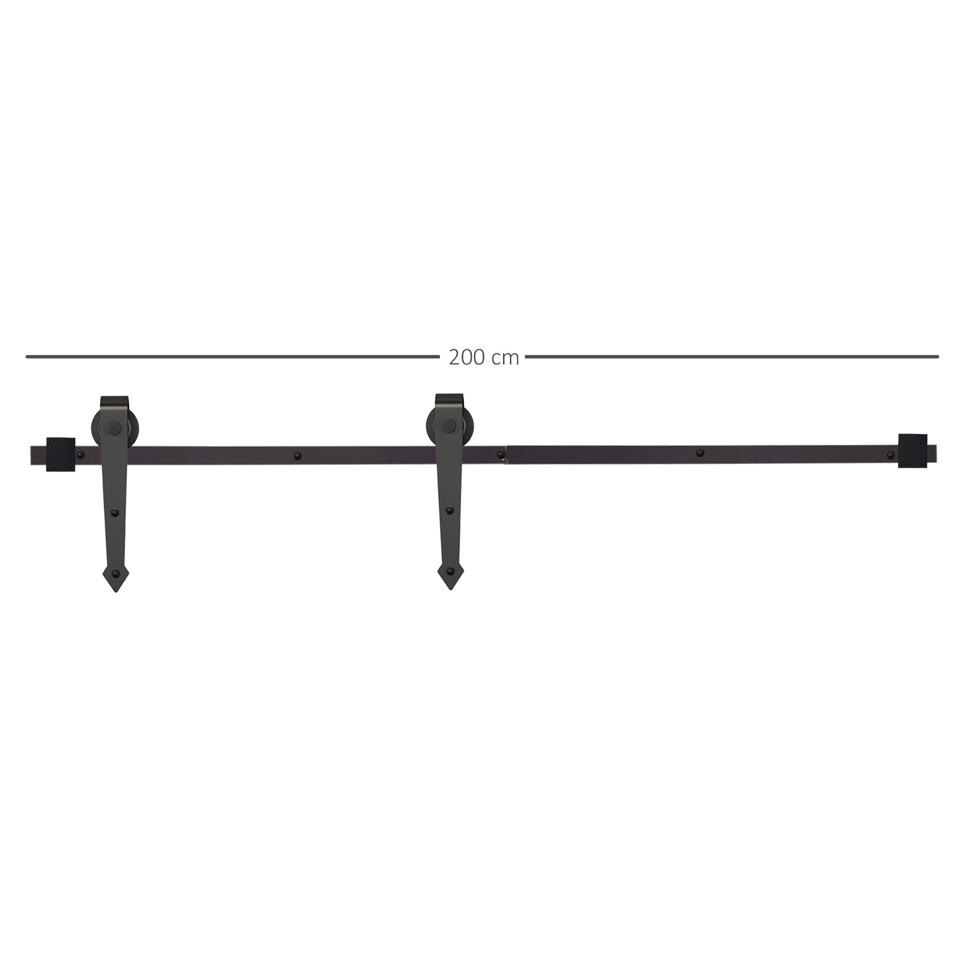 EasyComfort schuifdeursysteem 200 cm zwart (100 kg)