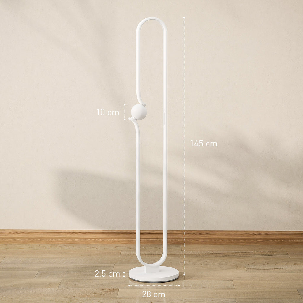 EasyComfort Muzieknoot LED-vloerlamp, dimbaar, 28x28x145 cm, wit
