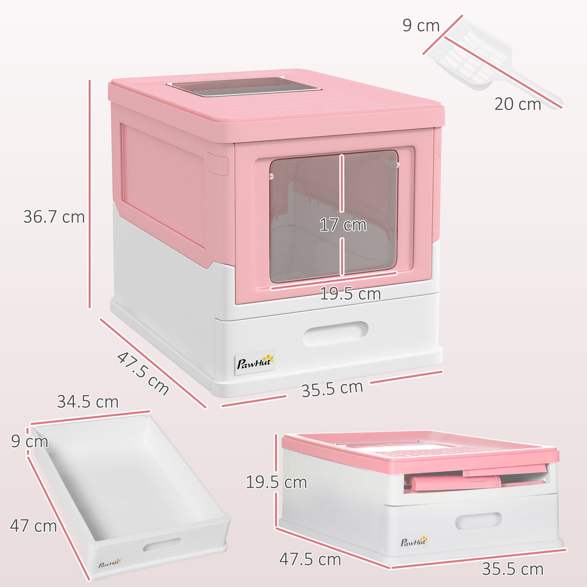 EasyComfort Gesloten kattenbak 2-deurs 47.5x35.5x36.7 cm