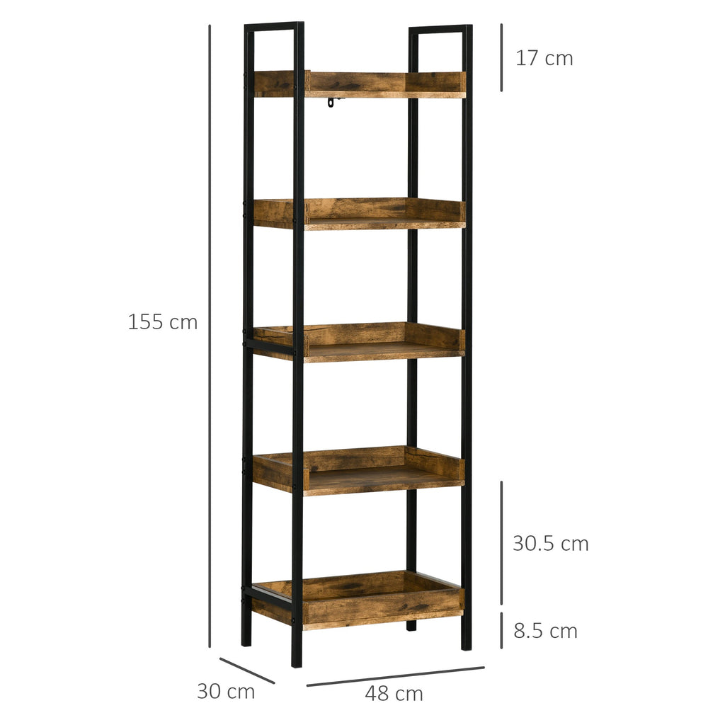 EasyComfort Boekenkast 5 planken 48x30x155 cm