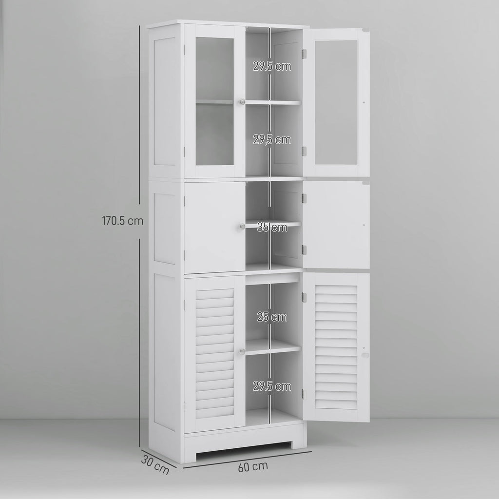 EasyComfort Mobile Colonna Badmeubel 3 kasten 60x30x170.5cm wit