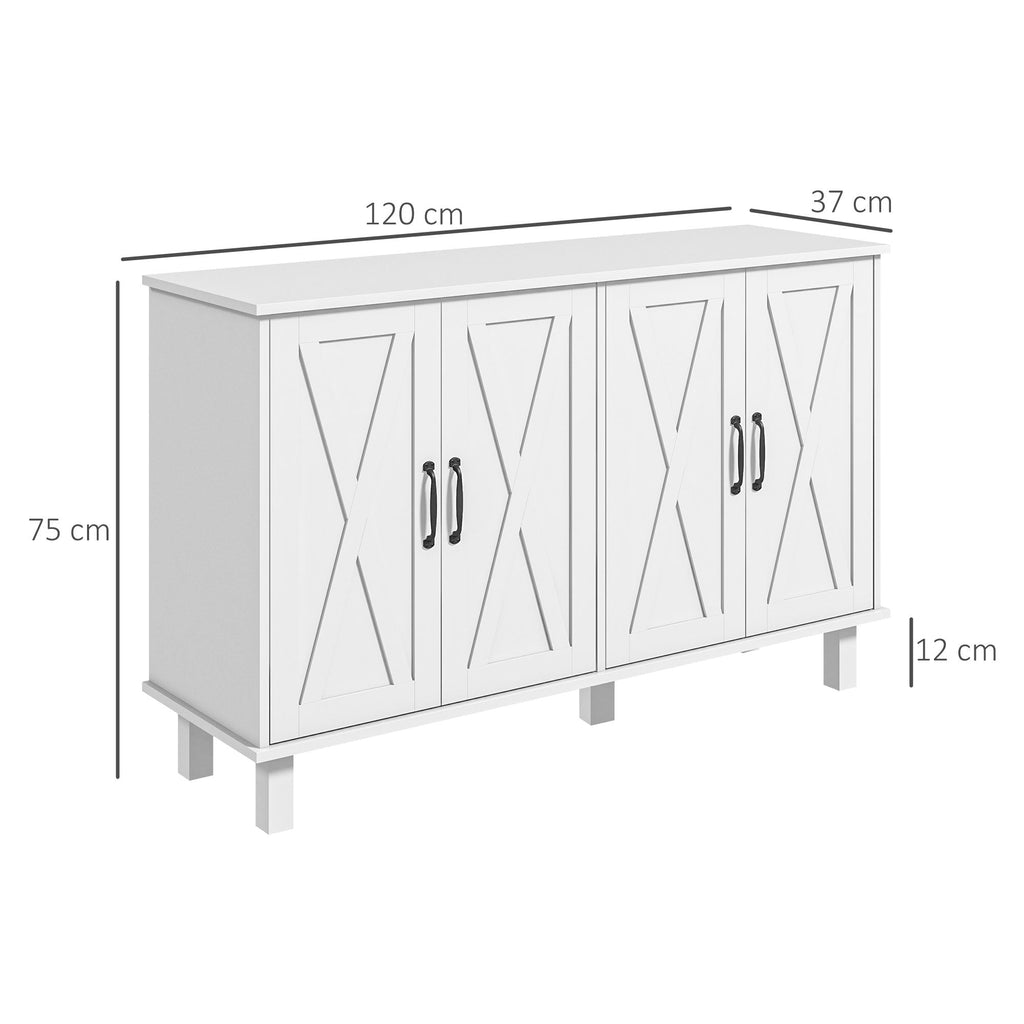 EasyComfort multifunctionele kast 4 niveaus 120x37x75 cm wit