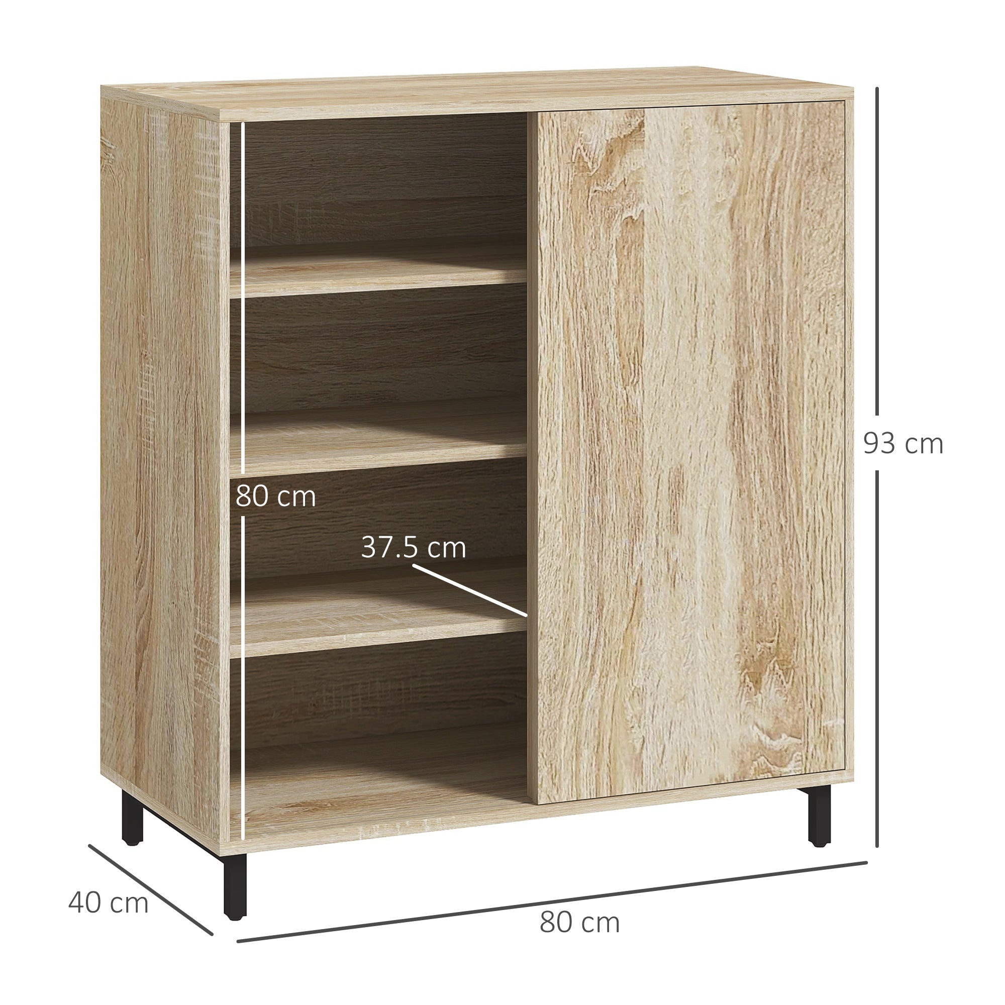 EasyComfort Mobile Scarpiera 4-lagen schoenenkast – 12 paar, 80×40×93 cm