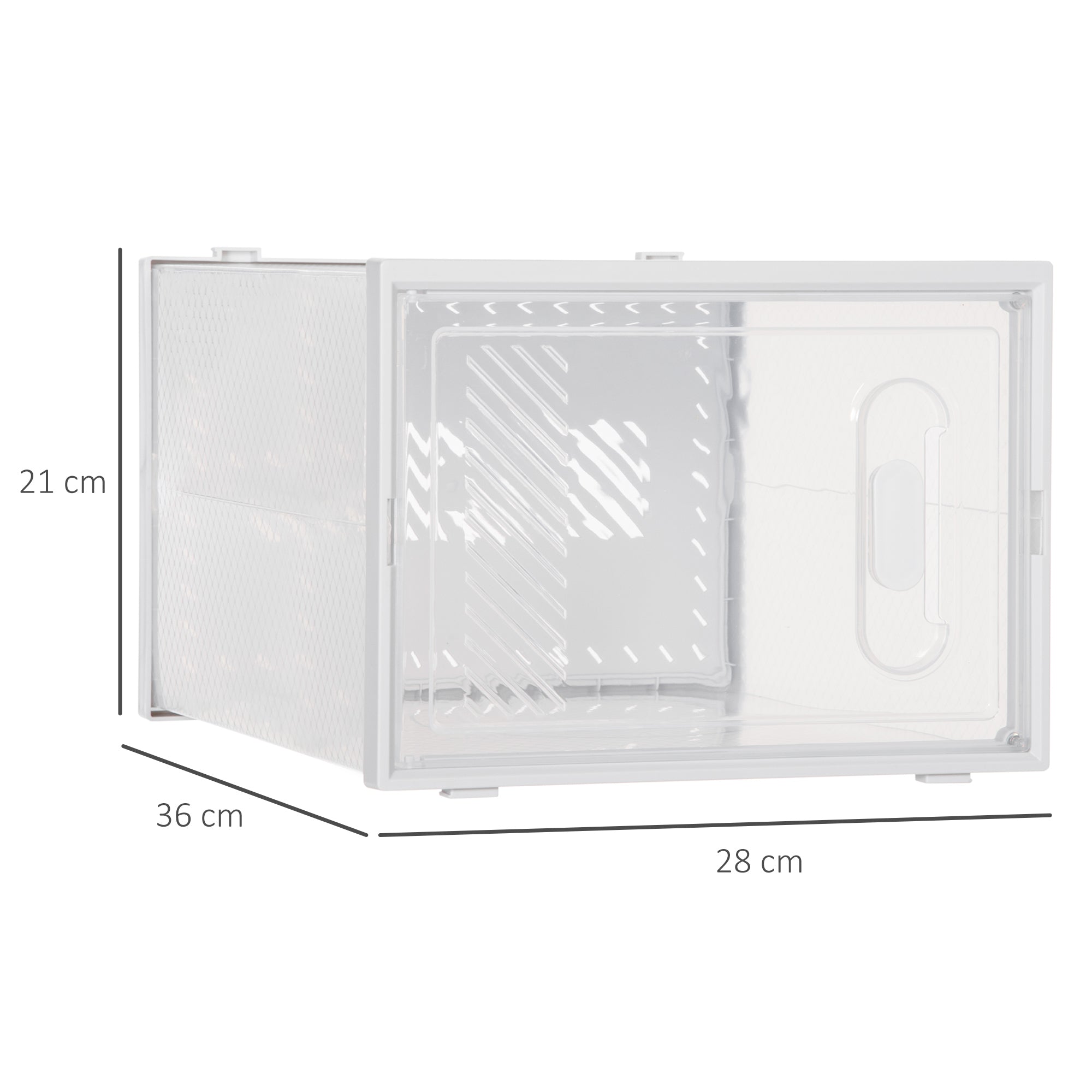 Easycomfort Mobile Scarpiera Modulare Salvaspazio, 8 Cubi 28x36x21 cm in Plastica PP, white