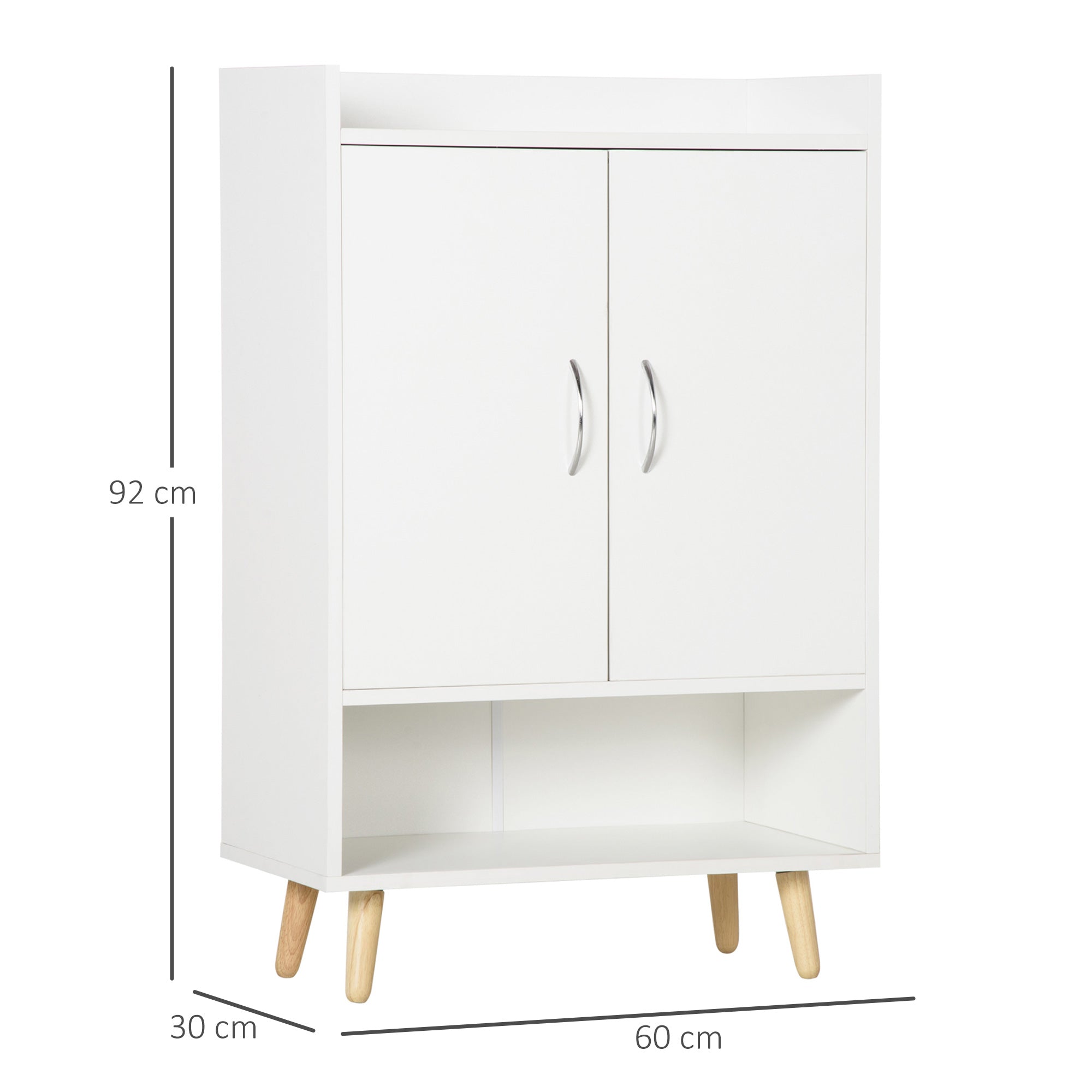 EasyComfort Mobile schoenenkast met open bovenblad, 60 x 30 x 92 cm