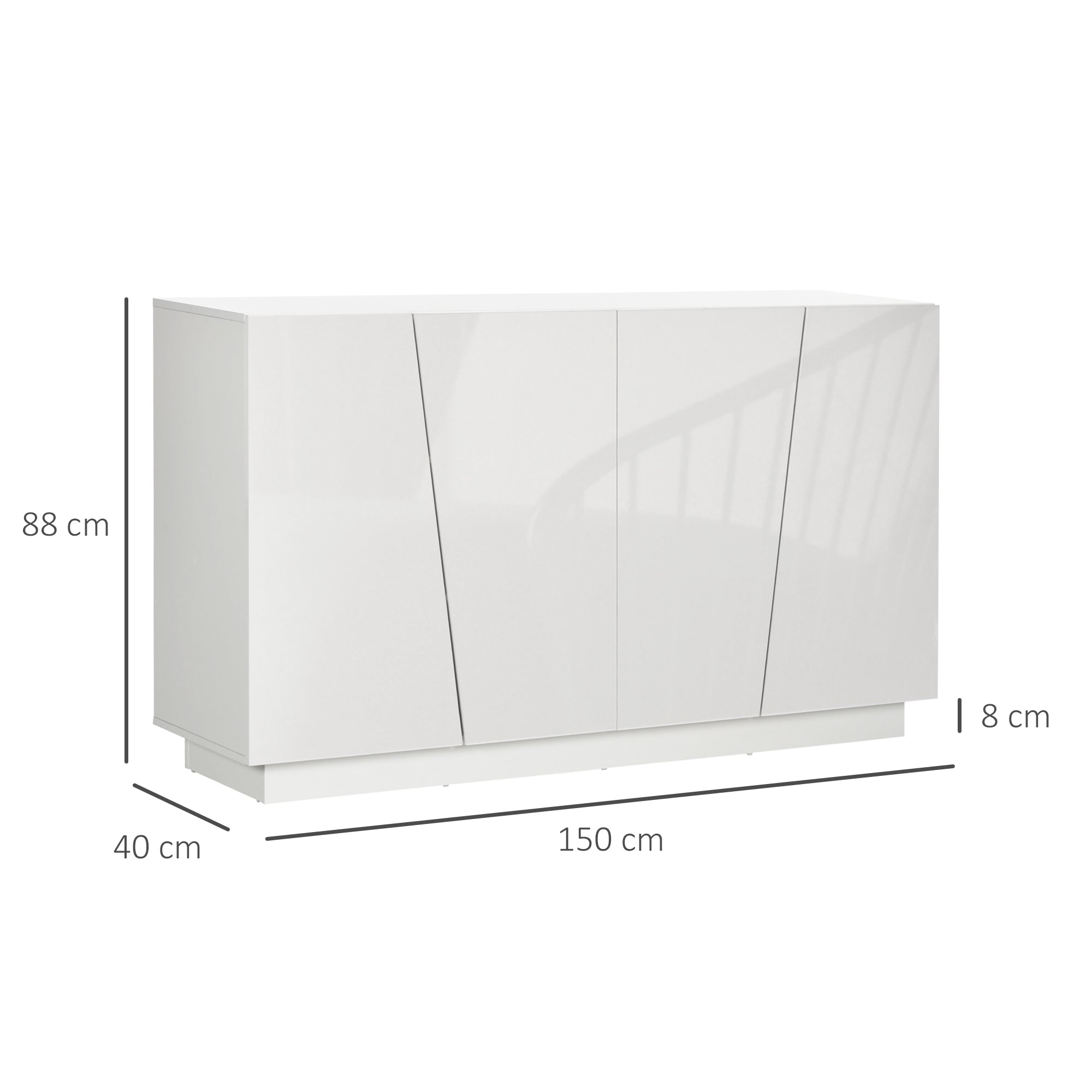 EasyComfort Mobiletto Multiuso opbergkast 5 niveaus 150x40x88 cm