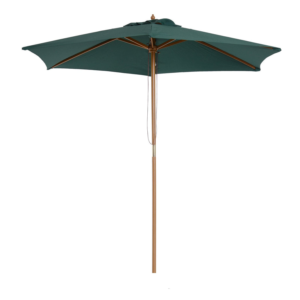 EASYCOMFORT Garden and Terrace Umbrella in Polyester Wood 2.5x2.3m Green