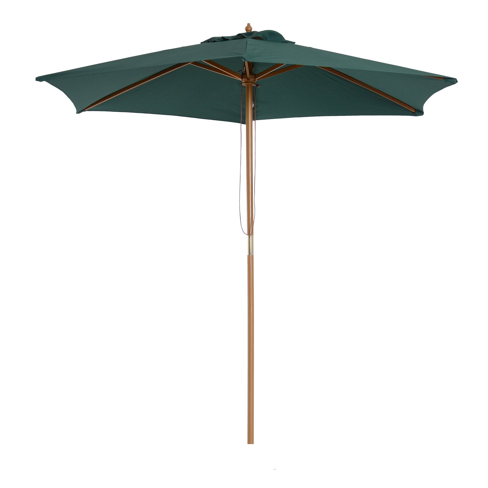 EASYCOMFORT Garden and Terrace Umbrella in Polyester Wood 2.5x2.3m Green