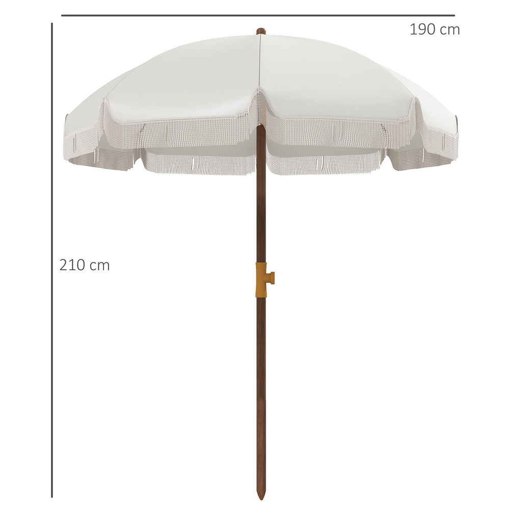 EasyComfort Ombrellone da Spiaggia Salvaspazio Strandparasol Ø1.9 m UV40+