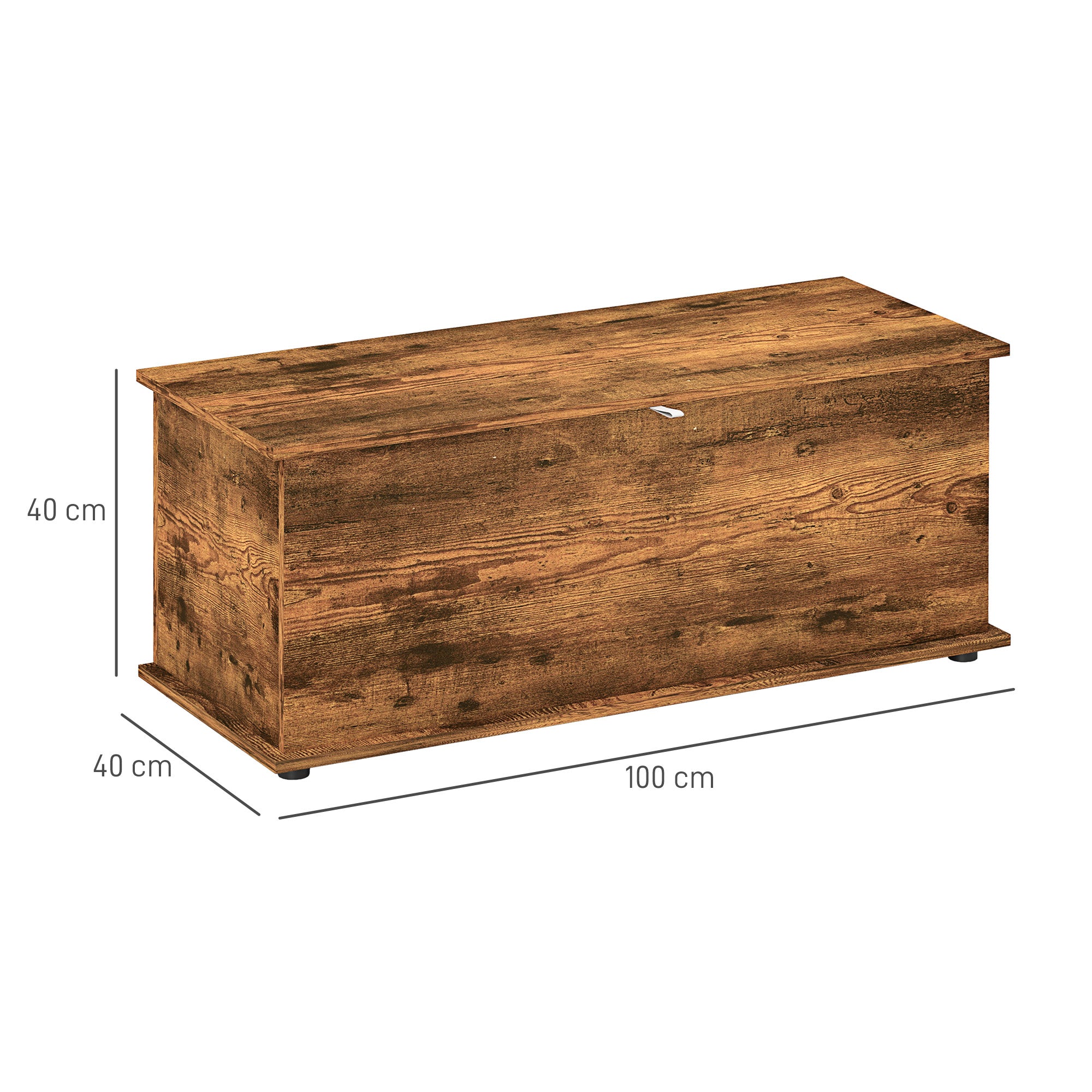 EasyComfort Panca Contenitore Capacità 120 kg per Camera da Letto e Ingresso, in Legno, 100x40x40 cm, Marrone