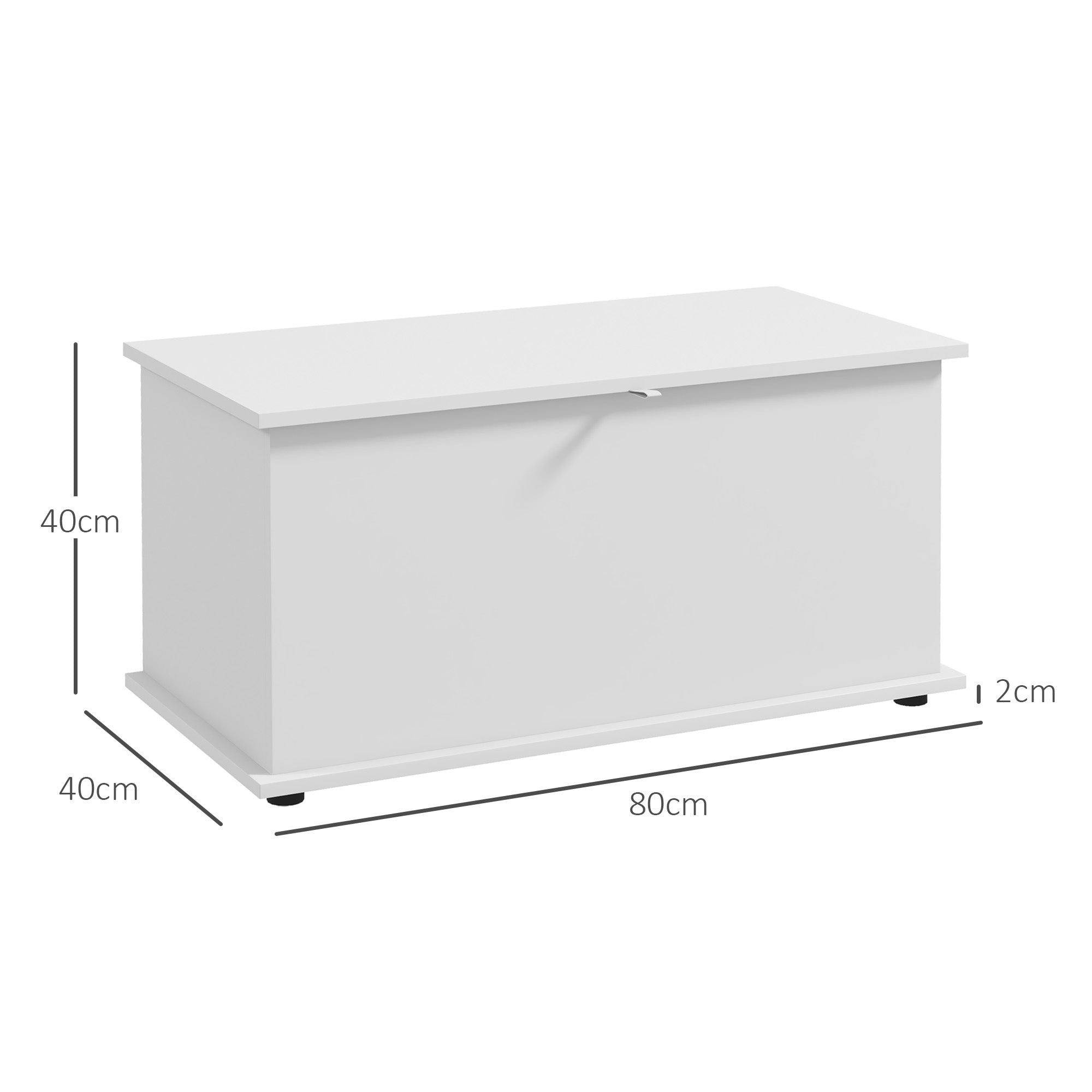 EasyComfort Opbergbank 80x40x40 cm wit