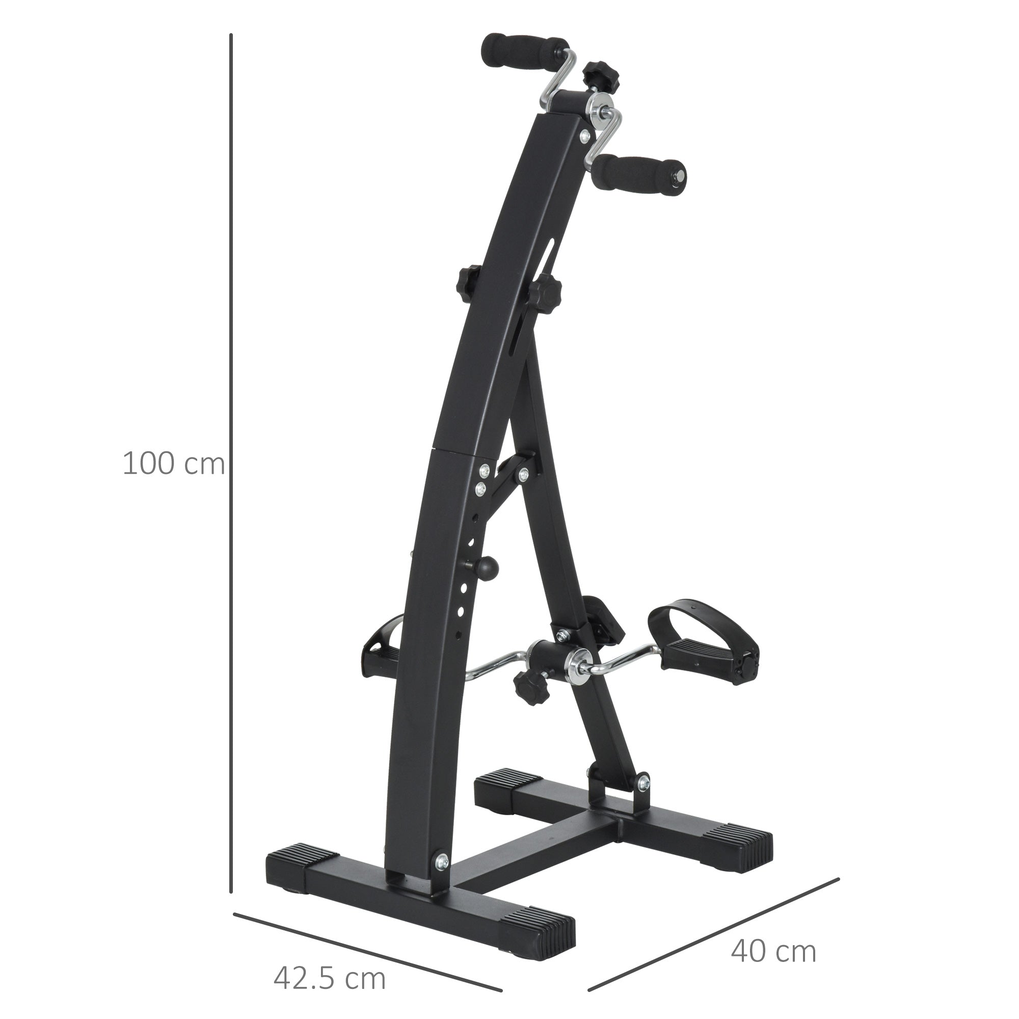 EASYCOMFORT Arm and Leg Pedals for Sofa or Armchair with LED Screen, Adjustable Height and Intensity, Black, 40x42.5x100cm
