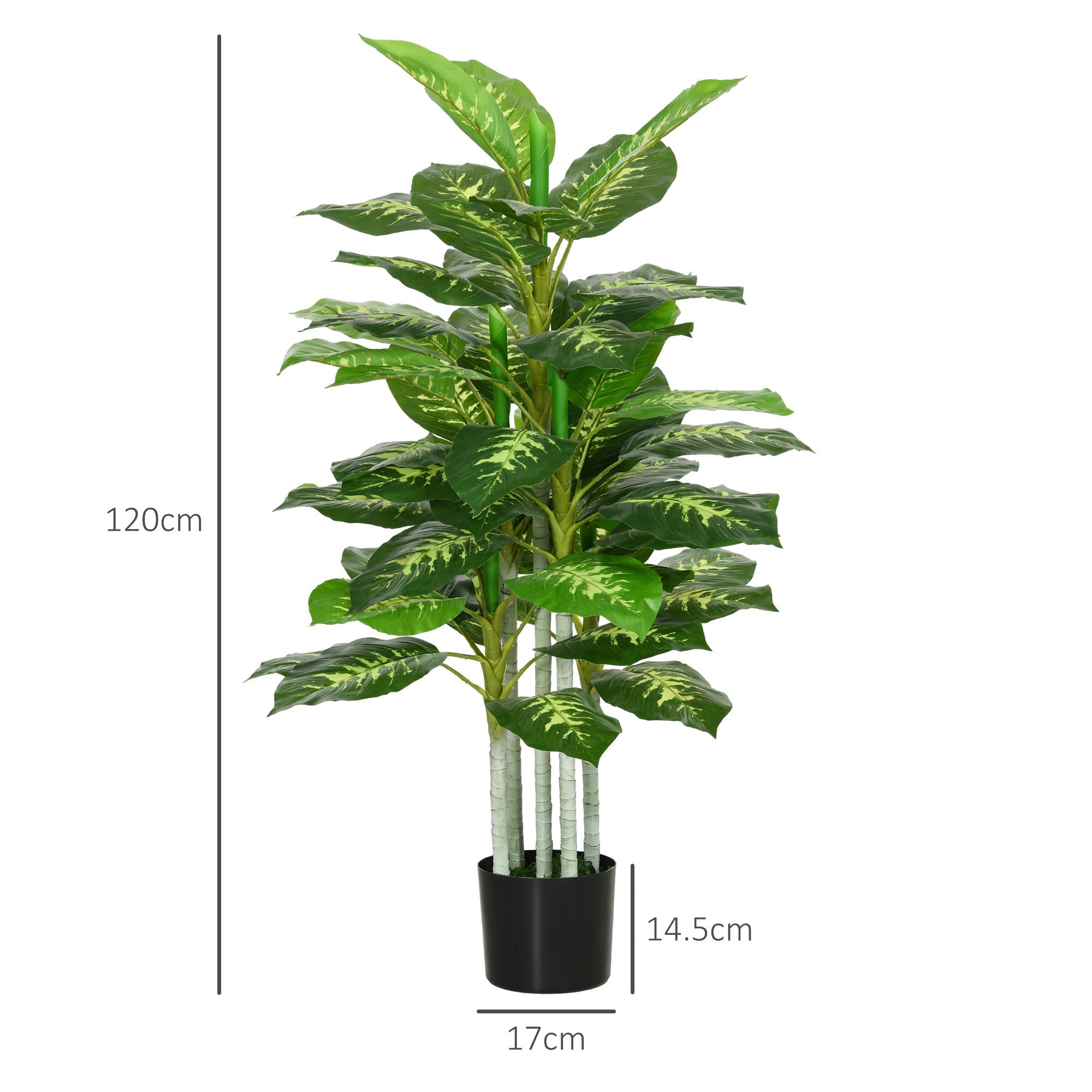 EasyComfort Pianta kunstplant 120 cm met zwarte pot