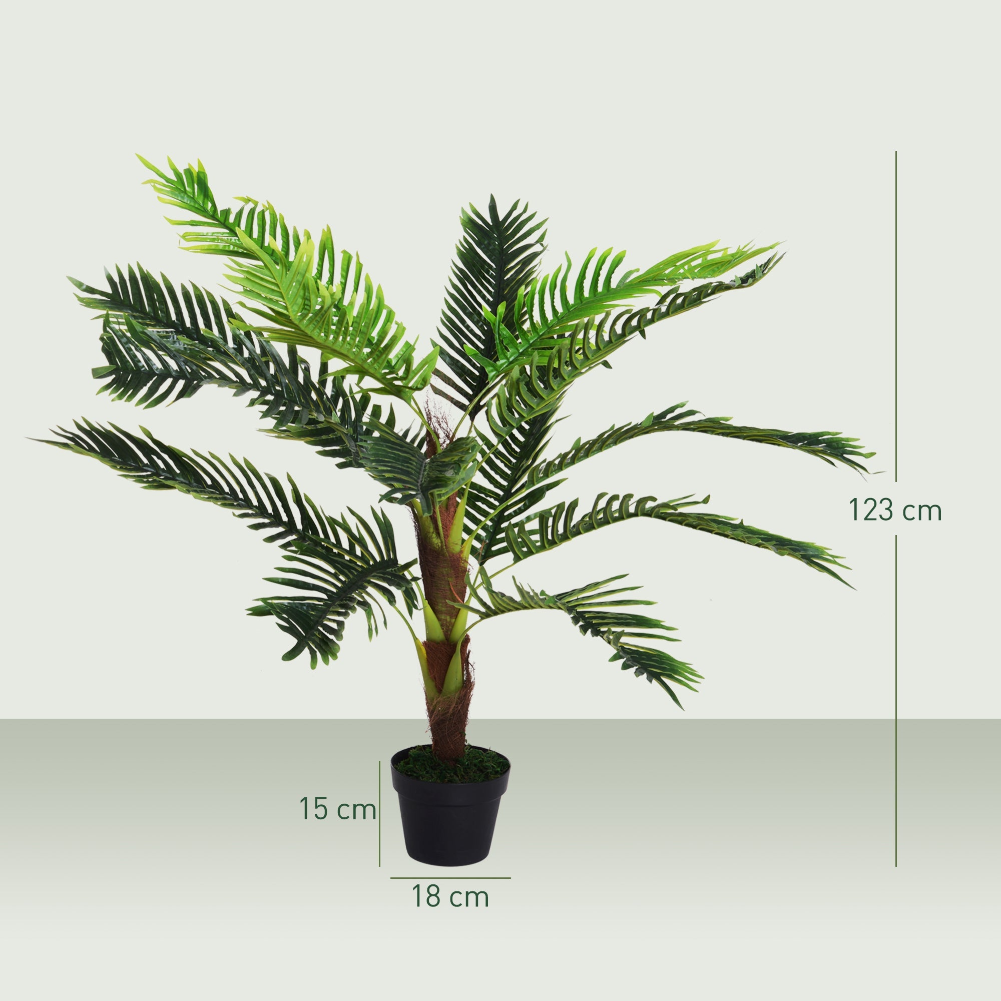 EasyComfort Cycas kunstplant 123 cm met pot