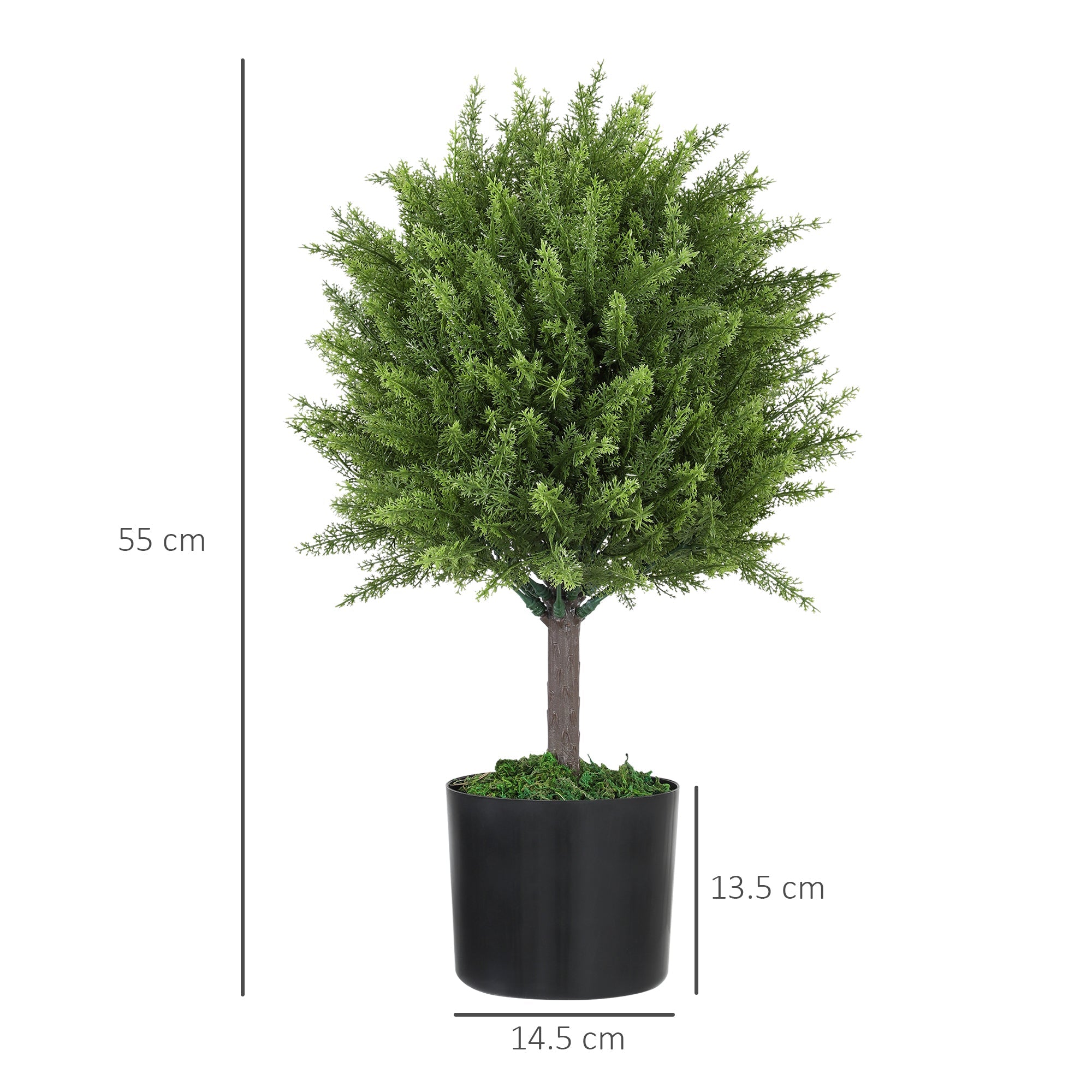 EasyComfort Cedro kunstboom met pot, 55 cm