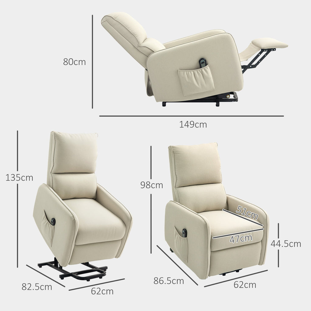 EasyComfort Poltrona Alzapersona - elektrische sta-op fauteuil, beige