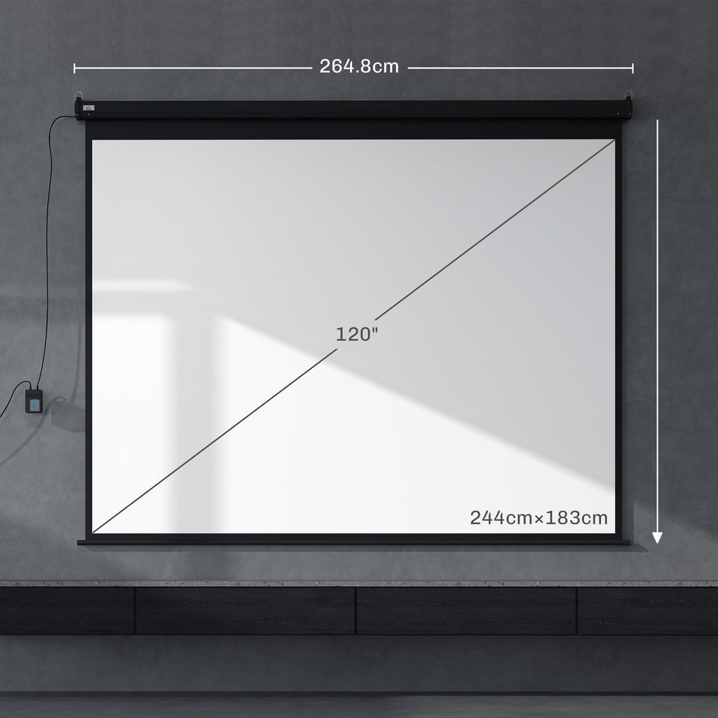 EasyComfort Motorisch projectiescherm 120" (4:3) - 244x183 cm, zwart