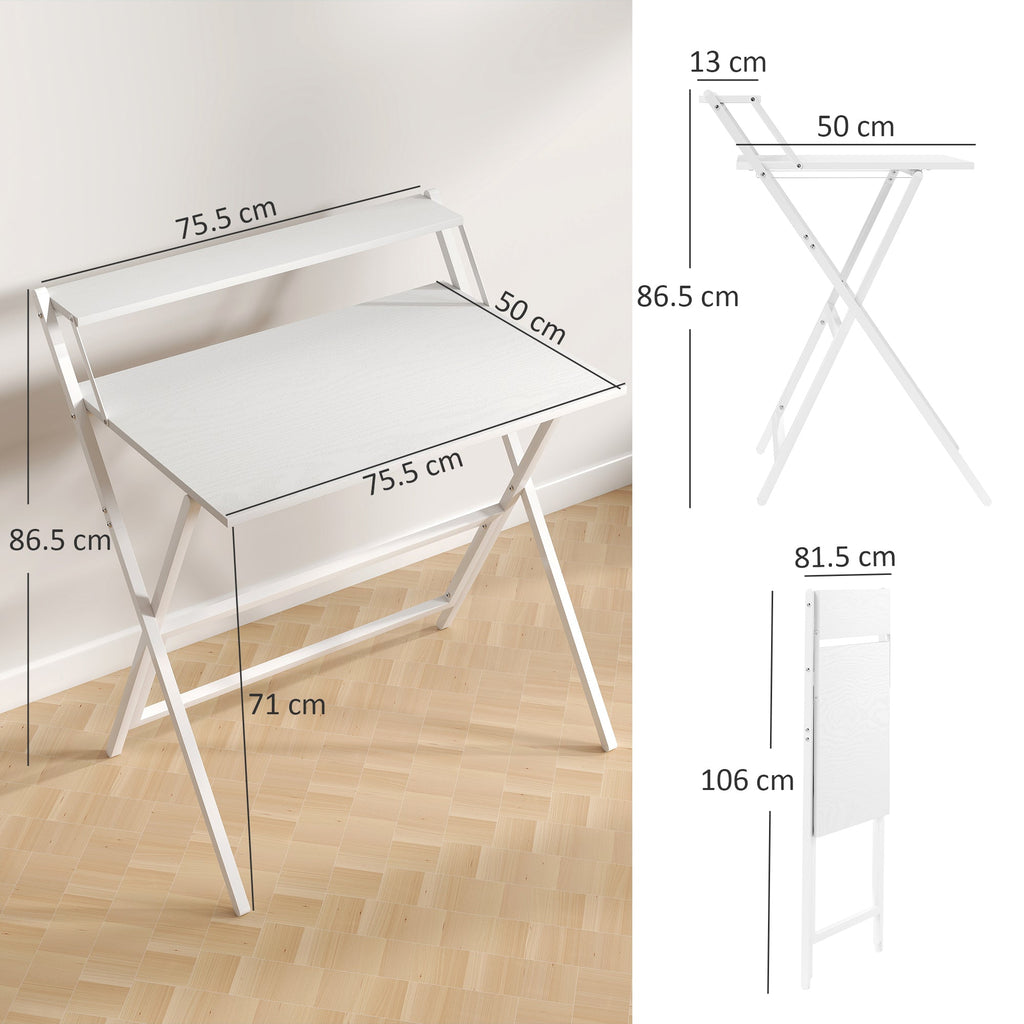 EasyComfort Scrivania Pieghevole inklapbaar bureau 81.5x62x86.5 cm wit