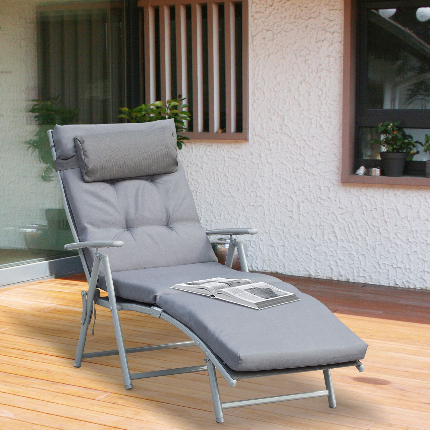 EasyComfort vouw-ligstoel met 7 verstelstanden