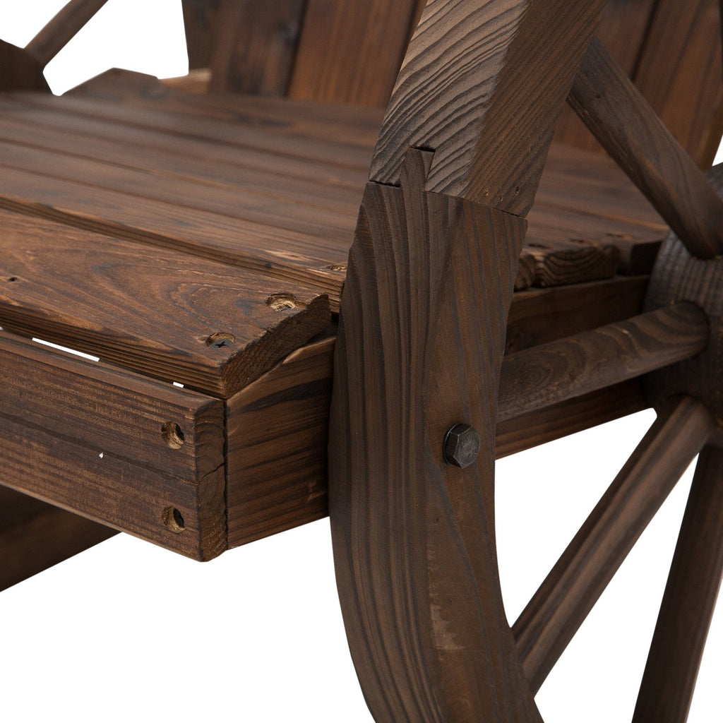 EASYCOMFORT Rustic Adirondack schommelstoel - vurenhout